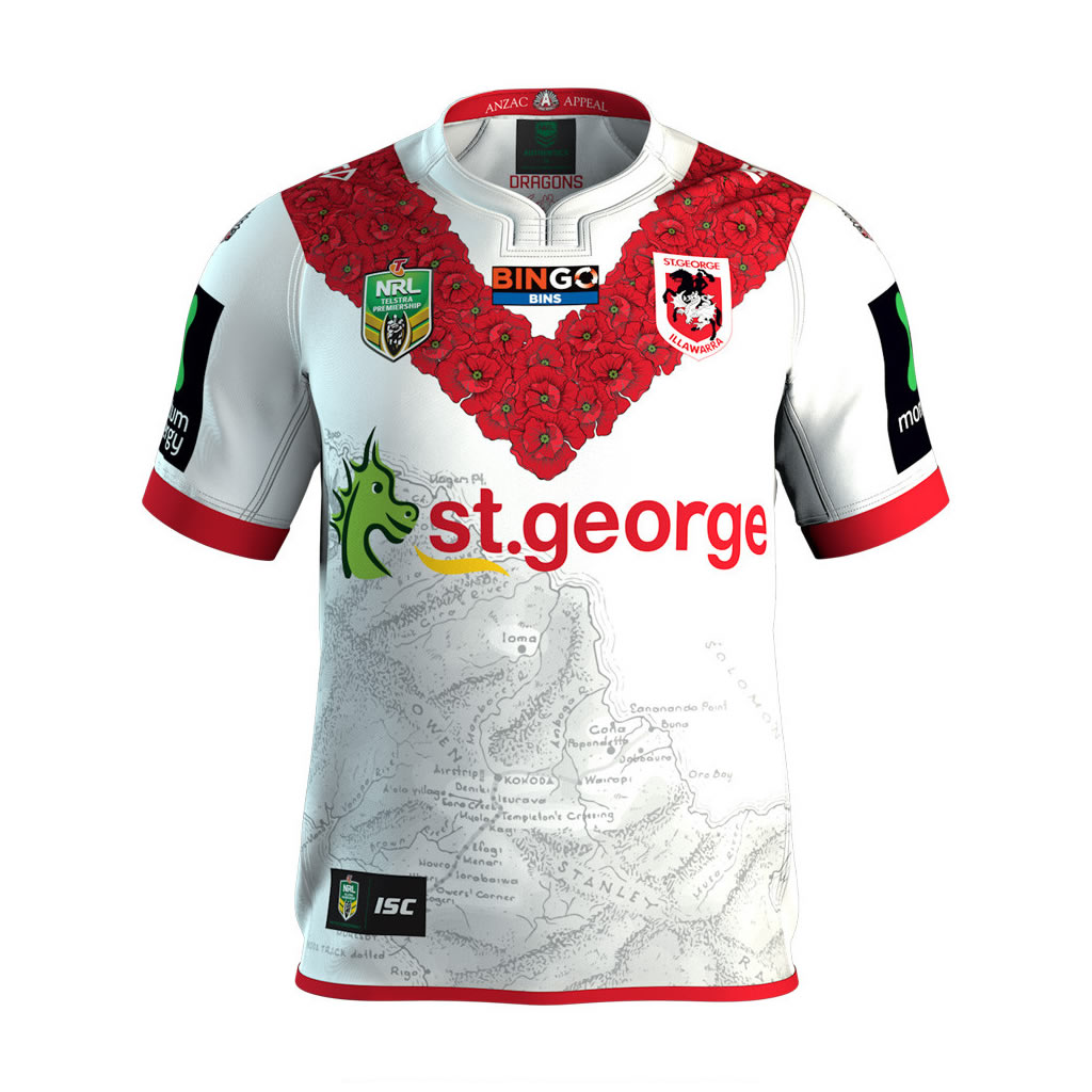 St George Illawarra Dragons Anzac Jersey