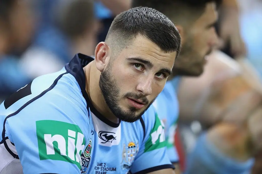 BRISBANE, AUSTRALIA - JUNE 22: Jack Bird of the Blues watches on from the bench during game two of the State Of Origin series between the Queensland Maroons and the New South Wales Blues at Suncorp Stadium on June 22, 2016 in Brisbane, Australia. (Photo by Mark Kolbe/Getty Images)