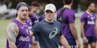 Former Storm star Cooper Cronk makes strange appearance at training... here's why it has caused a stir