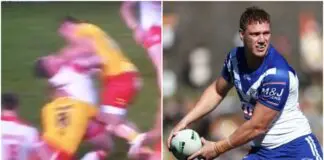 WATCH: Ex-Bulldog sent off for high hit in UK debut