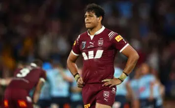 Cobbo testing the market while loving life at the Dolphins 2024 Men's State of Origin - QLD v NSW: Game 3