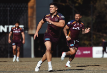 Broncos forward confirms desire to play for England at World Cup Brisbane Broncos Training Session
