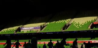 Storm CEO eyes Victoria for Magic Round destination MELBOURNE, AUSTRALIA - SEPTEMBER 11: A general view of players completing a drill during a Melbourne Storm NRL training session at AAMI Park on September 11, 2024 in Melbourne, Australia. (Photo by Morgan Hancock/Getty Images)