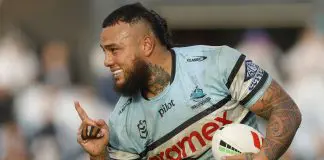 NRL legend picks least watchable NRL squad heading into 2026 SYDNEY, AUSTRALIA - AUGUST 03: Addin Fonua-Blake of the Sharks celebrates scoring a try during the round 22 NRL match between Cronulla Sharks and North Queensland Cowboys at Shark Park, on August 03, 2025, in Sydney, Australia. (Photo by Darrian Traynor/Getty Images)