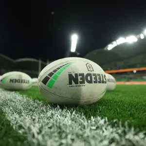 MELBOURNE, AUSTRALIA - AUGUST 29: A general view ahead of the round 26 NRL match between Melbourne Storm and Sydney Roosters at AAMI Park, on August 29, 2025, in Melbourne, Australia. (Photo by Robert Cianflone/Getty Images)