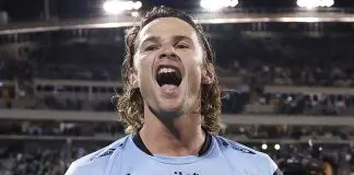 Century beckoning: Nicho Hynes reveals childhood hero, favourite career moment CANBERRA, AUSTRALIA - SEPTEMBER 20: Nicho Hynes of the Sharks celebrates winning the NRL Semi Final match between the Canberra Raiders and Cronulla Sharks at GIO Stadium on September 20, 2025, in Canberra, Australia. (Photo by Darrian Traynor/Getty Images)