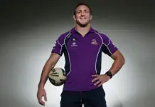 MELBOURNE, AUSTRALIA - MARCH 20:  Ryan Hoffman of the Melbourne Storm, playing his 200th game tomorrow night, poses during a Melbourne Storm NRL media session at AAMI Park on March 20, 2013 in Melbourne, Australia.  (Photo by Michael Dodge/Getty Images)