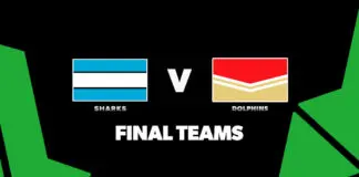 FINAL TEAMS: Sharks vs Dolphins – Round 3, 2026 FINAL TEAMS: Sharks vs Dolphins – Round 3, 2026