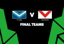 FINAL TEAMS: Titans vs Dragons – Round 4, 2026 FINAL TEAMS: Titans vs Dragons – Round 4, 2026