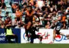 SYDNEY, AUSTRALIA - MARCH 14: Kai Pearce-Paul of the Tigers celebrates scoring a try during the round two NRL match between Wests Tigers and North Queensland Cowboys at Leichhardt Oval, on March 14, 2026, in Sydney, Australia. (Photo by Brendon Thorne/Getty Images)
