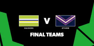 FINAL TEAMS: Raiders vs Storm – Round 7, 2026 FINAL TEAMS: Raiders vs Storm – Round 7, 2026