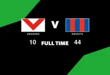 LIVE: Dragons vs Knights – Round 10, 2026