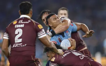 Foran makes touching gesture to axed Olakau’atu Men’s State Of Origin – NSW v QLD: Game 1