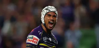 Seven weeks to go: Every NRL team’s run home, likely finishing position MELBOURNE, AUSTRALIA - MARCH 05: Sualauvi Faalogo of the Storm celebrates scoring a try during the round one NRL match between Melbourne Storm and Parramatta Eels at AAMI Park, on March 05, 2026, in Melbourne, Australia. (Photo by Daniel Pockett/Getty Images)