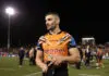 Wests Tigers forward chasing early return after MCL injury SYDNEY, AUSTRALIA - APRIL 23: Alex Twal of the Wests Tigers celebrates after winning the round eight NRL match between the Wests Tigers and Canberra Raiders at Leichhardt Oval on April 23, 2026 in Sydney, Australia. (Photo by Cameron Spencer/Getty Images)