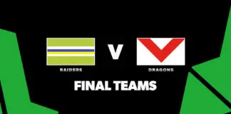 FINAL TEAMS: Raiders vs Dragons – Round 17, 2026 FINAL TEAMS: Raiders vs Dragons – Round 17, 2026