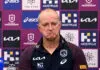 Brisbane’s season “screwed” as “real test” for Maguire emerges BRISBANE, AUSTRALIA - MARCH 12: Head Coach Michael Maguire of the Broncos looks dejected as he speaks at a post match press conference after the round two NRL match between Brisbane Broncos and Parramatta Eels at Suncorp Stadium, on March 12, 2026, in Brisbane, Australia. (Photo by Bradley Kanaris/Getty Images)
