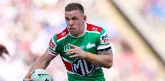 Matt Dufty explains move which drove his Rabbitohs’ resurgence NEWCASTLE, AUSTRALIA - MAY 03: Matthew Dufty of the Rabbitohs runs the ball during the round nine NRL match between Newcastle Knights and South Sydney Rabbitohs at McDonald Jones Stadium, on May 03, 2026, in Newcastle, Australia. (Photo by Jeremy Ng/Getty Images)