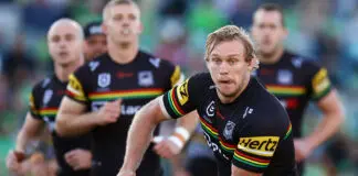Five weeks to go: Every NRL team’s run home, likely final ladder, best and worst case scenarios CANBERRA, AUSTRALIA - MAY 10: Lindsay Smith of the Panthers runs the ball during the round 10 NRL match between Canberra Raiders and Penrith Panthers at GIO Stadium, on May 10, 2026, in Canberra, Australia. (Photo by Mark Nolan/Getty Images)