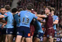 State of Origin 2026 Game 3 talking points: Bunker disgrace, Queensland’s attitude and Daley’s future BRISBANE, AUSTRALIA - JULY 08: Isaah Yeo of the Blues scuffles with Cameron Munster of the Maroons during game three of the Men's State of Origin series between the Queensland Maroons and the New South Wales Blues at Suncorp Stadium on July 08, 2026 in Brisbane, Australia. (Photo by Bradley Kanaris/Getty Images)