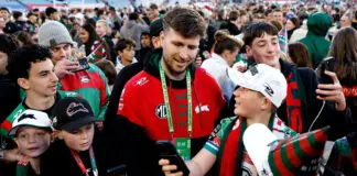 ‘I got stuck out there’: Ashton Ward recalls Rabbitohs fans swarming field for Jai Arrow’s birthday NRL Rd 19 – Rabbitohs v Knights
