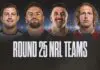 Round 25 Team Lists 2026