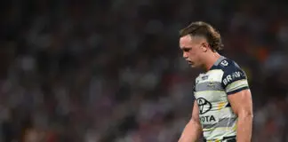 MRC confirm eight players charged as Cowboys, Sharks cop finals blow BRISBANE, AUSTRALIA - MAY 16: Reuben Cotter of the Cowboys reacts after being sent to the sin-bin during the round 11 NRL match between the Sydney Roosters and North Queensland Cowboys at Suncorp Stadium on May 16, 2026 in Brisbane, Australia. (Photo by Hannah Peters/Getty Images)
