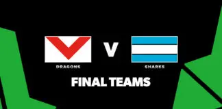 FINAL TEAMS: Dragons vs Sharks – Round 23, 2026