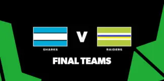FINAL TEAMS: Sharks vs Raiders – Round 24, 2026