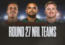 Round 27 Team Lists 2026