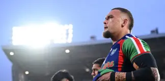 Warriors boss seeks clarification on contentious calls, investigation into ref abuse AUCKLAND, NEW ZEALAND - SEPTEMBER 12: James Fisher-Harris of the Warriors warms up before the NRL Qualifying Final match between the New Zealand Warriors and Dolphins at Go Media Stadium on September 12, 2026, in Auckland, New Zealand. (Photo by Hannah Peters/Getty Images)