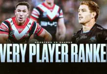 Roosters Sharks player rankings
