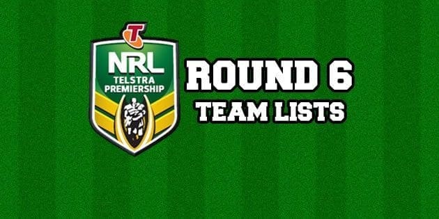 Round 6 Team Lists