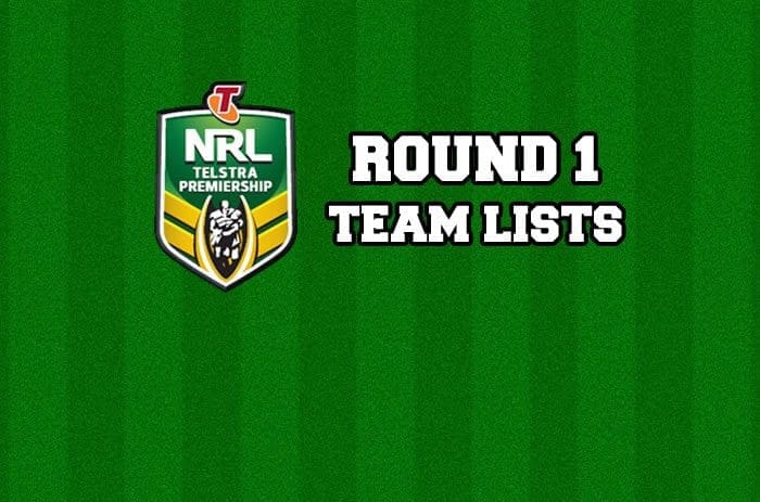 NRL Round 1 Team Lists 2017 - NRL News - Zero Tackle