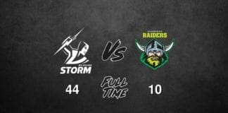 Storm vs Raiders - Round 20, 2018