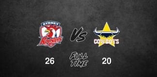 Roosters vs Cowboys - Round 21, 2018