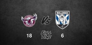 Sea Eagles vs Bulldogs - Round 22, 2018