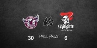 FULL TIME: Sea Eagles vs Knights - Round 20, 2019