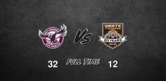 FULL TIME: Sea Eagles vs Wests Tigers - Round 22, 2019
