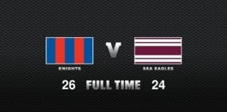 FULL TIME: Knights vs Sea Eagles - Round 14, 2020