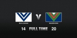 FULL TIME: Bulldogs vs Warriors - Round 15, 2020