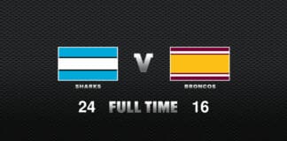 FULL TIME: Sharks vs Broncos - Round 24, 2021