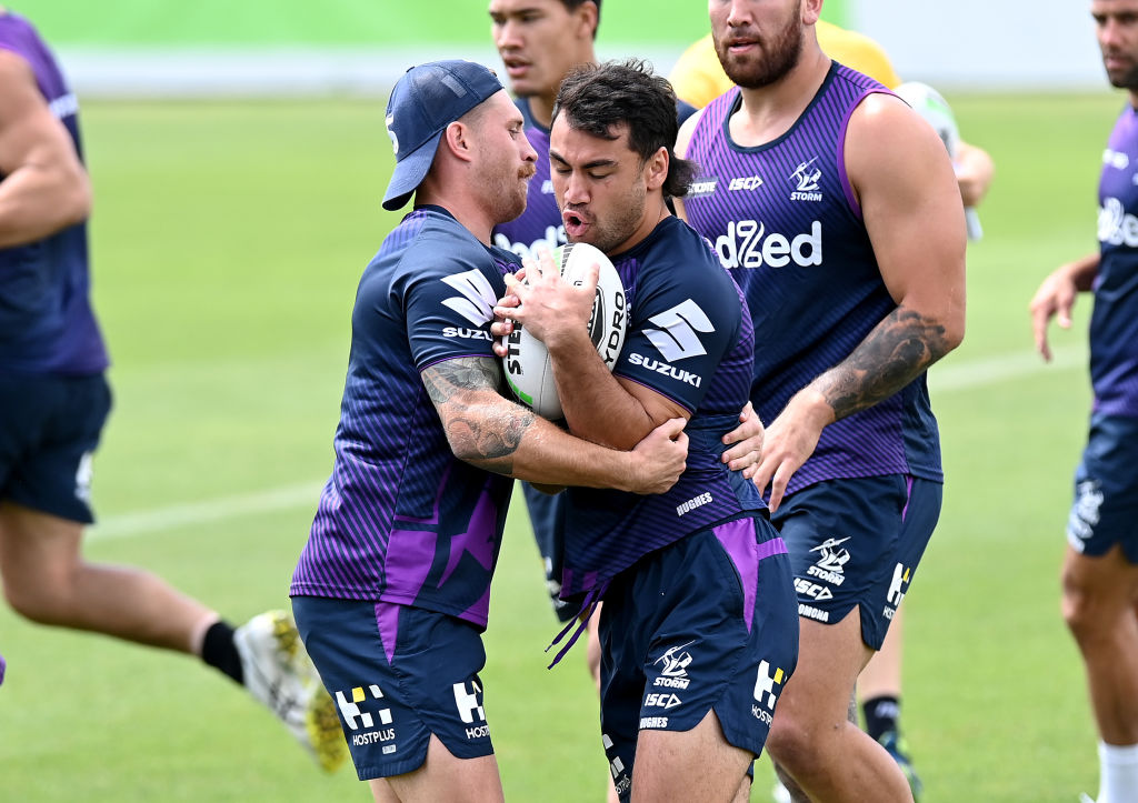 NRL Finals 2023: Melbourne Storm players training in Penrith