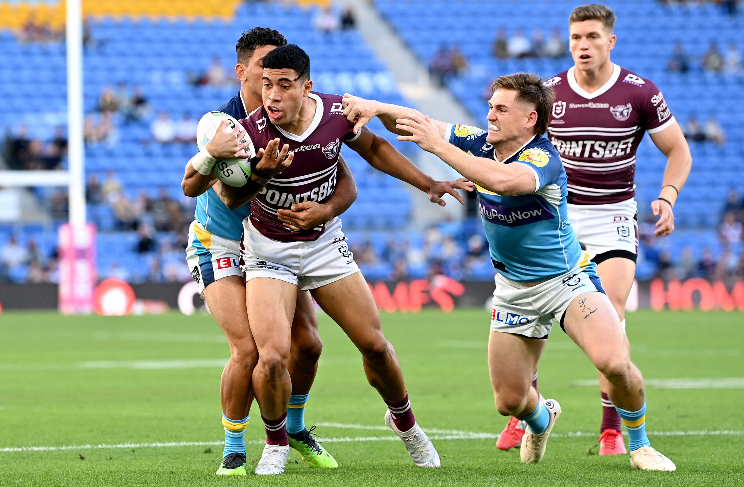 NR:L 2022: Manly Sea Eagles debutant Tolutau Koula following in footsteps  of parents who competed in three Olympics