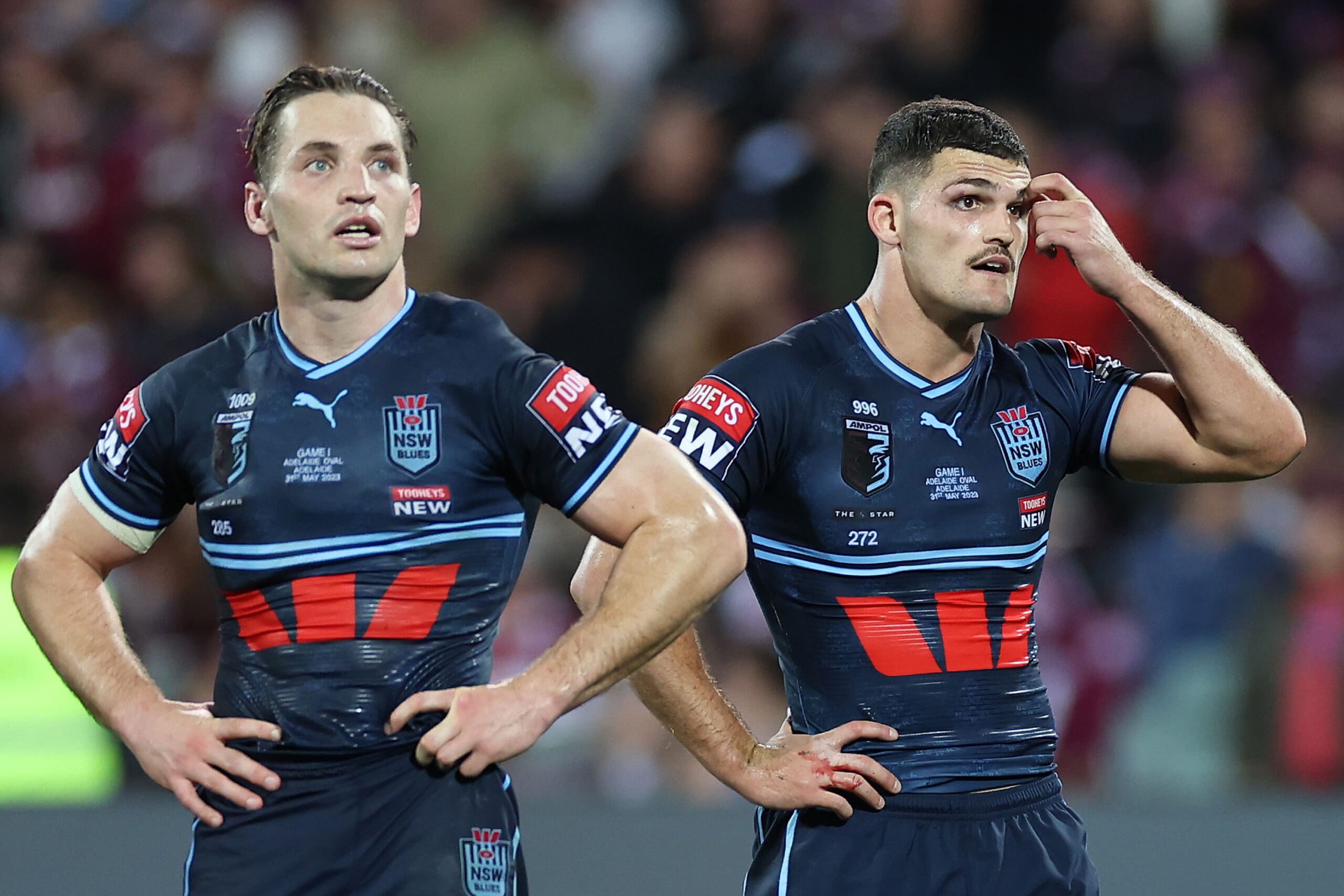 State of Origin 2024 NSW Blues team, who could come in and out for the  Blues, Dylan Edwards, James Tedesco, Nathan Cleary