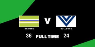 FULL TIME: Raiders vs Bulldogs - Round 25, 2023