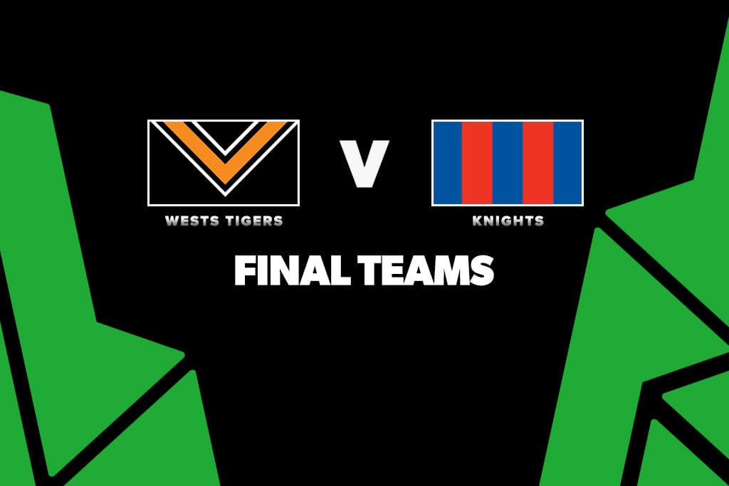 FINAL TEAMS- Wests Tigers vs Knights - Round 6, 2026