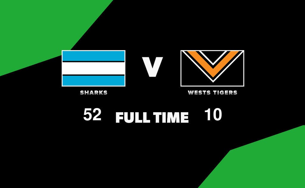 Sharks run riot as Tigers suffer 52-10 humiliation after Luai's bombshell departure announcement — image 3