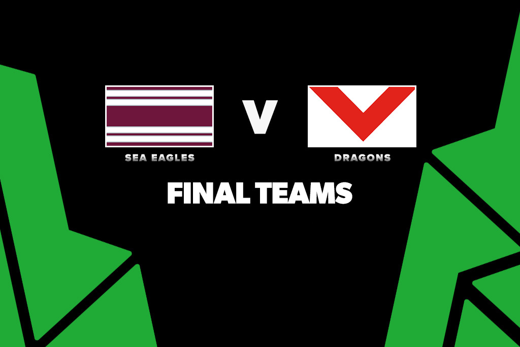 FINAL TEAMS: Sea Eagles vs Dragons – Round 26, 2026